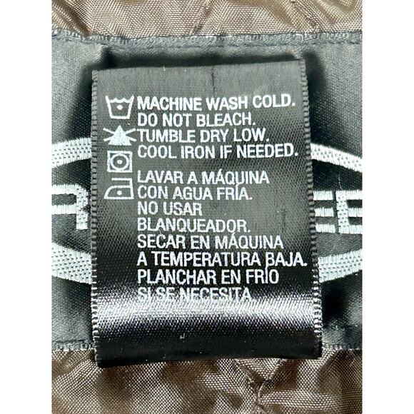 Brown / Gray Baseball Jacket Team Realtree Hooded Quilted Lining Medium 38/40 - Picture 9 of 11